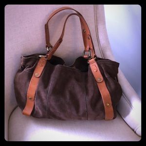 Leather shoulder bag by Lucky Brand